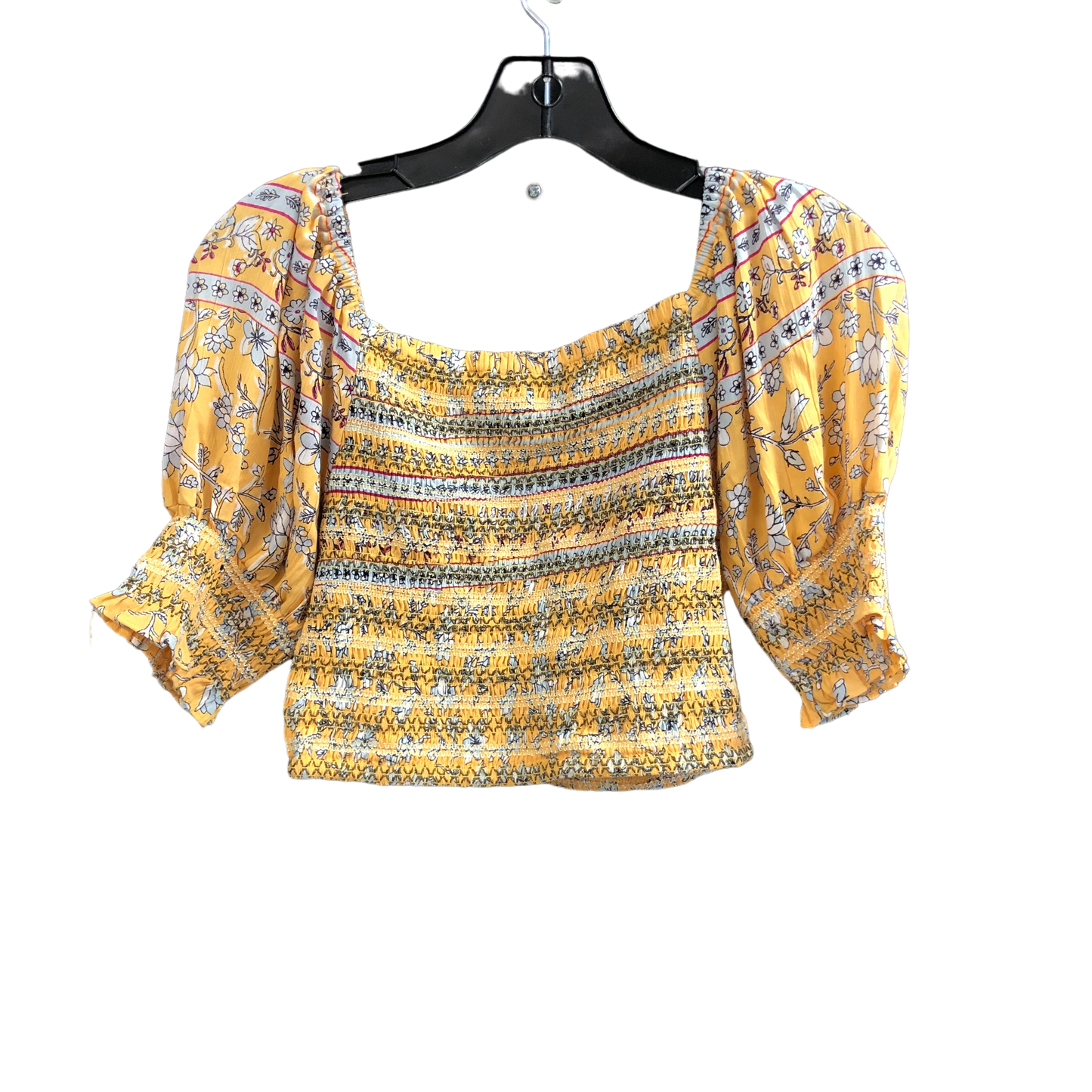 Yellow Top Short Sleeve Angie, Size M