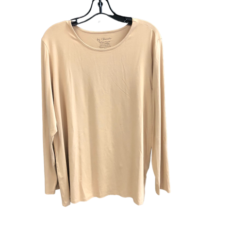 Beige Top Long Sleeve Chicos, Size Xl