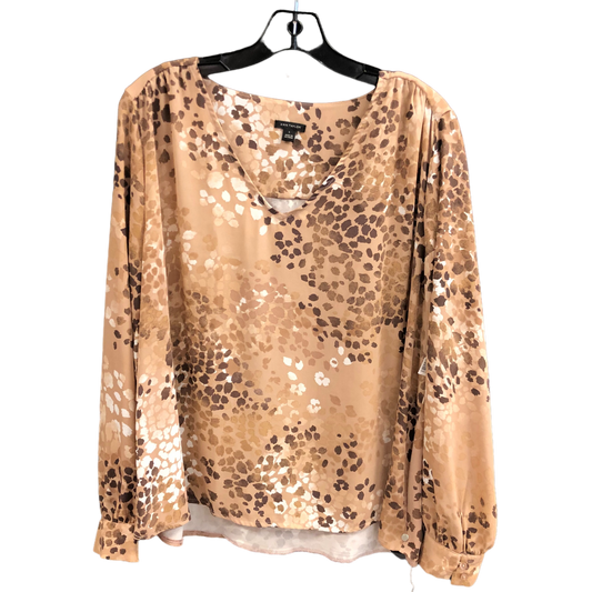 Beige Top Long Sleeve Ann Taylor, Size L