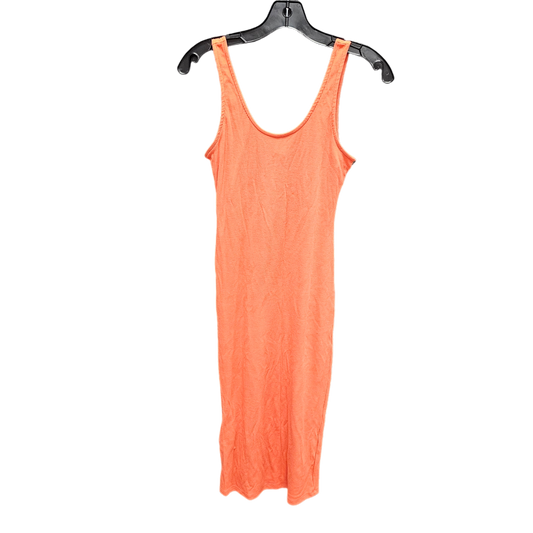 Orange Dress Casual Midi Primark, Size S