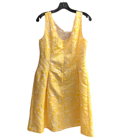 Dress Casual Short By Carmen Marc Valvo In Yellow, Size: 14