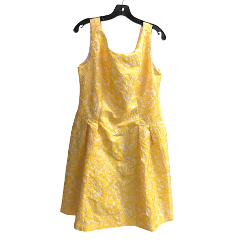 Dress Casual Short By Carmen Marc Valvo In Yellow, Size: 14