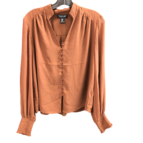 Top Long Sleeve Designer By Rachel Zoe In Brown, Size: M