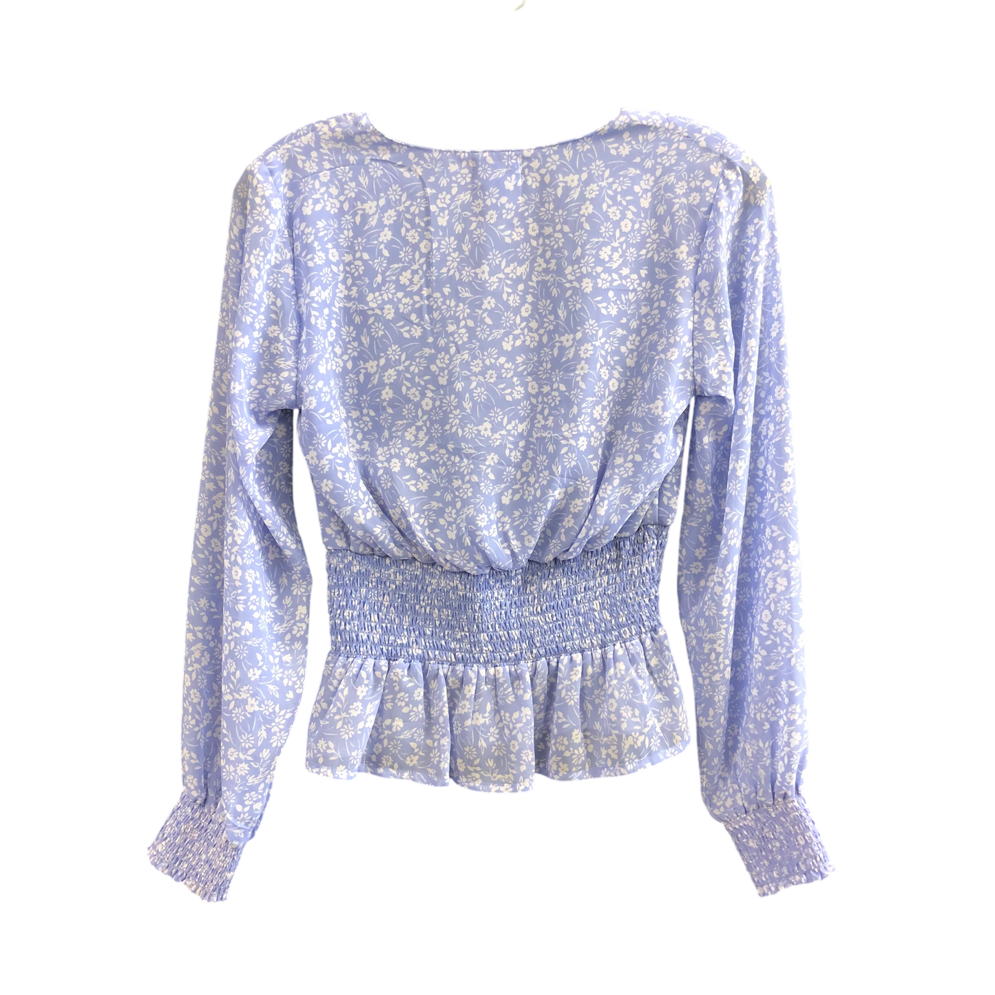 Top Long Sleeve By Japna In Blue & White, Size: Xs