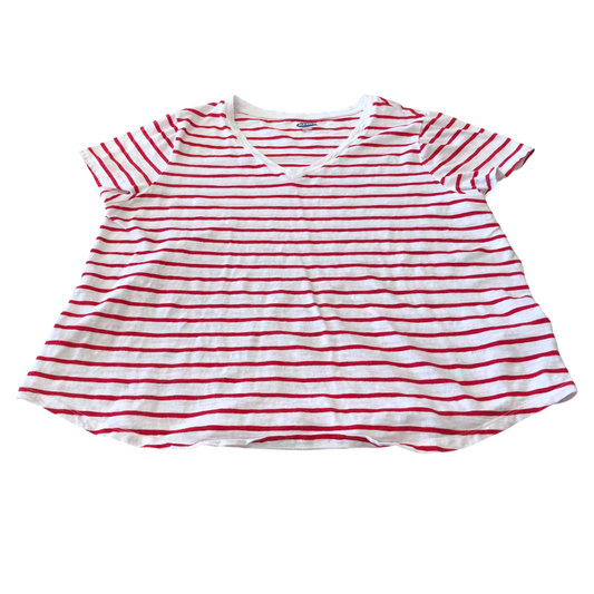 Top Short Sleeve By Old Navy In Striped Pattern, Size: Xl