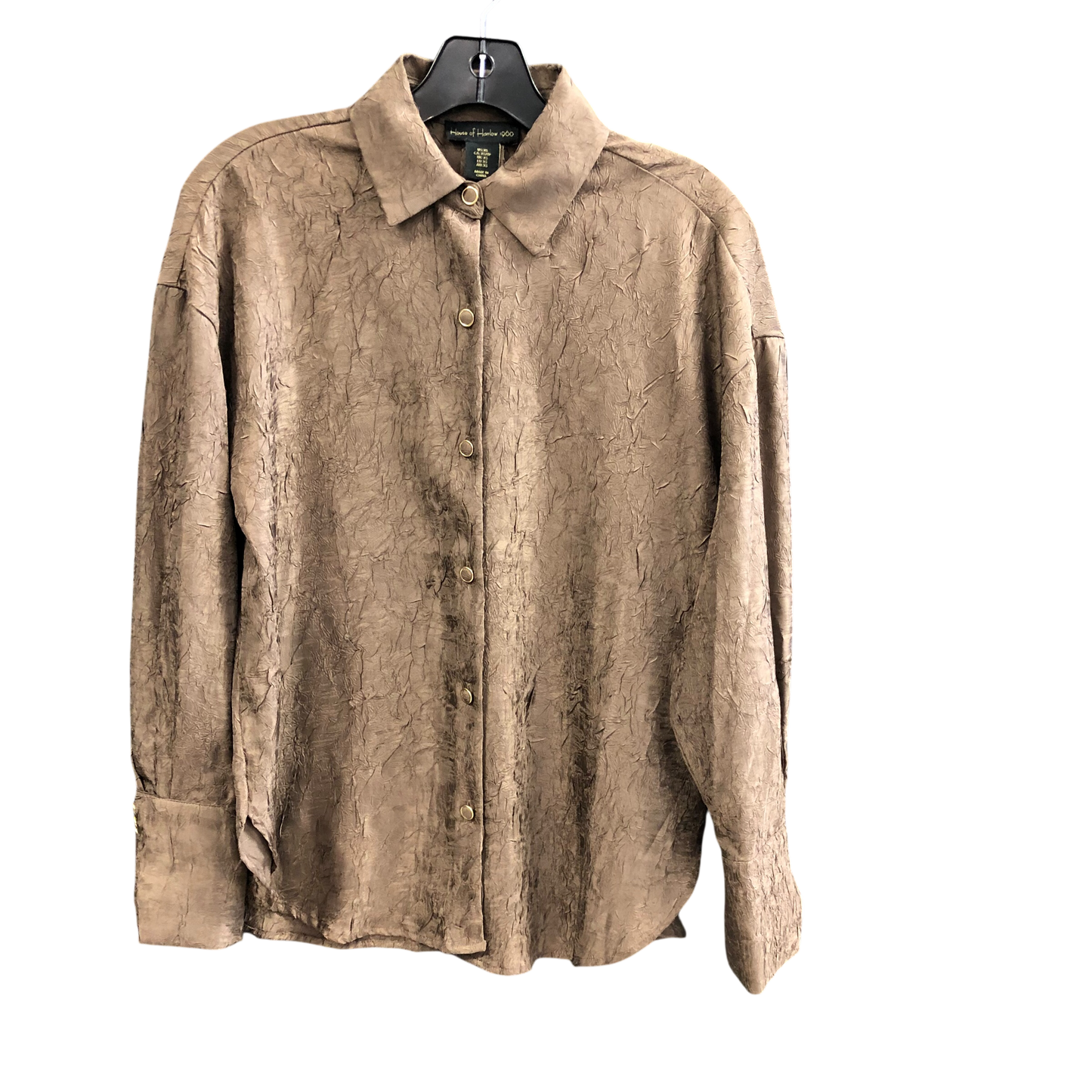 Top Long Sleeve By House Of Harlow In Brown, Size: Xs