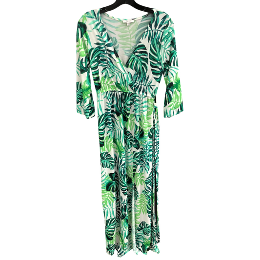 Dress Designer By Iris In Green & White, Size: S