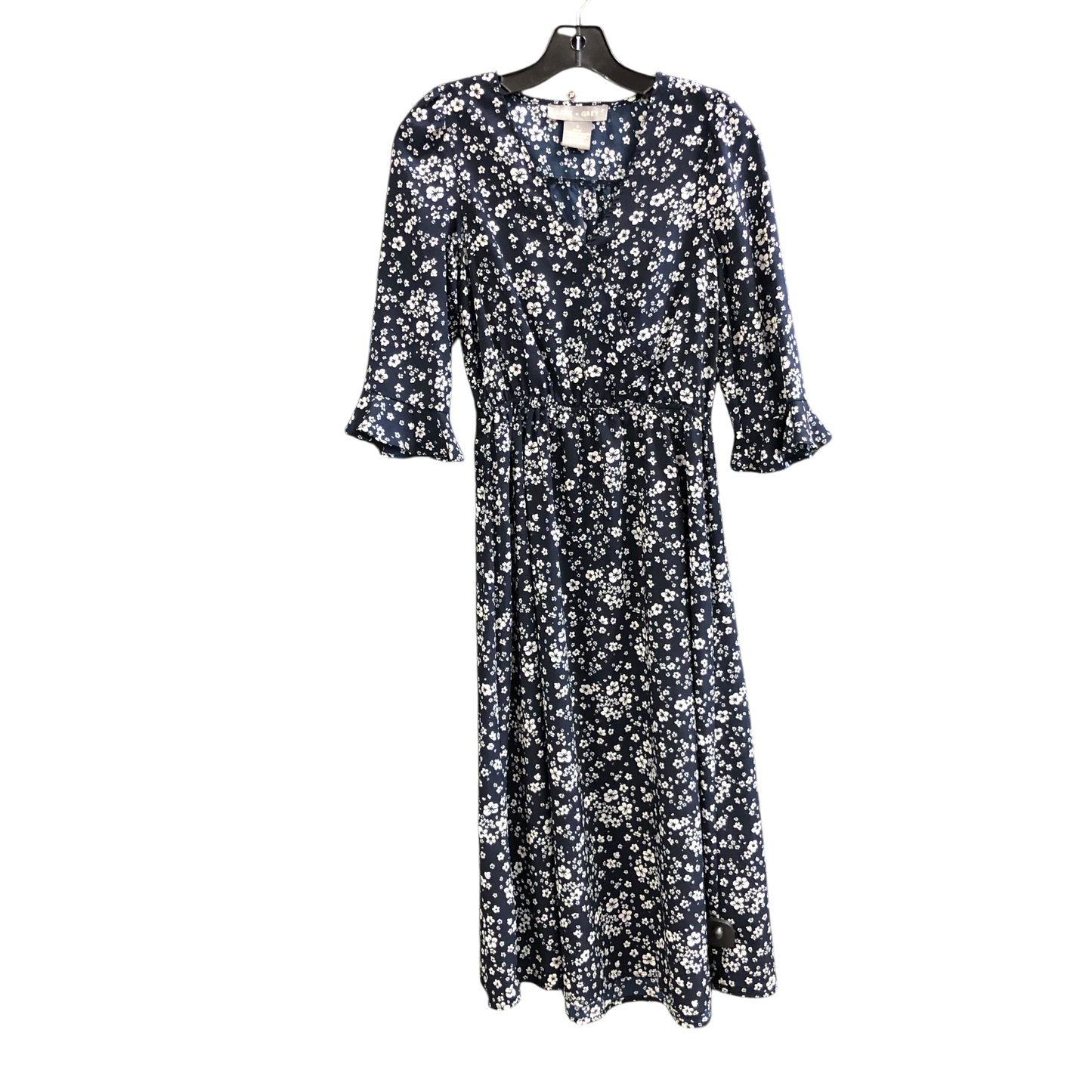 Dress Casual Midi By Cmc In Blue, Size: S