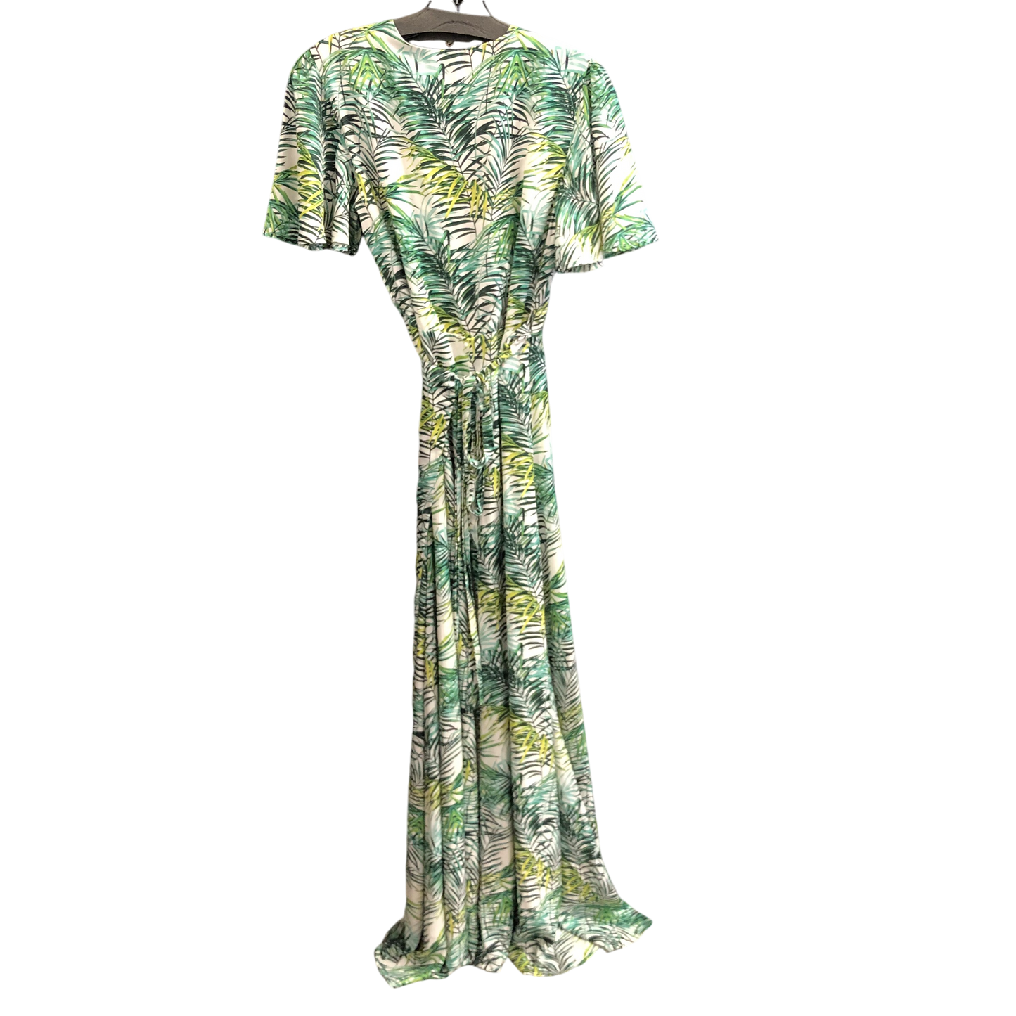 Dress Casual Maxi By Cmc In Green & White, Size: M