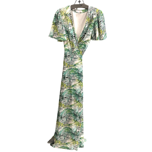 Dress Casual Maxi By Cmc In Green & White, Size: M