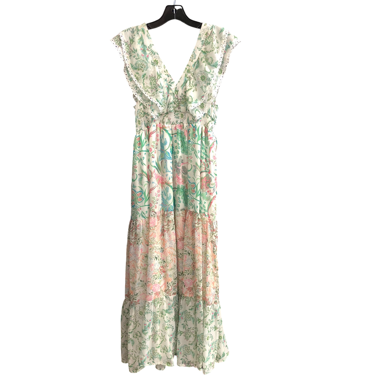 Dress Casual Maxi By House Of Harlow In Green & White, Size: M