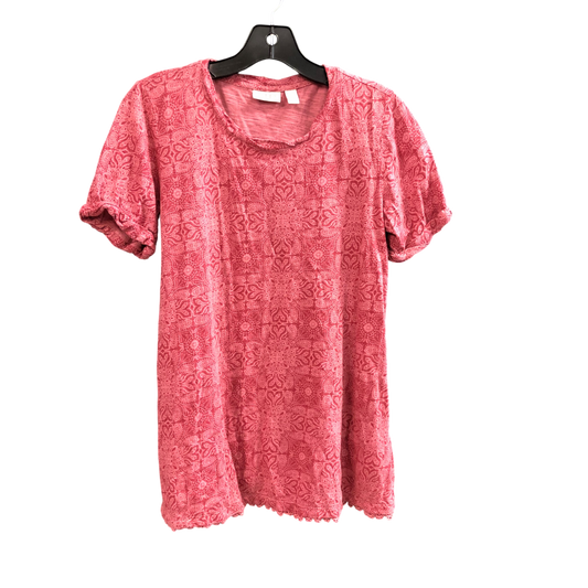 Top Short Sleeve By Logo In Pink, Size: S