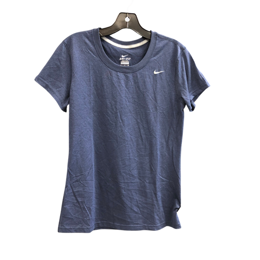 Athletic Top Short Sleeve By Nike In Blue, Size: S