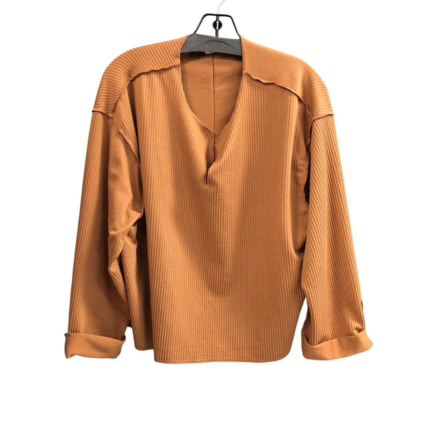 Top Long Sleeve By Mi Ami In Tan, Size: S