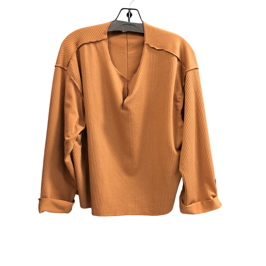 Top Long Sleeve By Mi Ami In Tan, Size: S