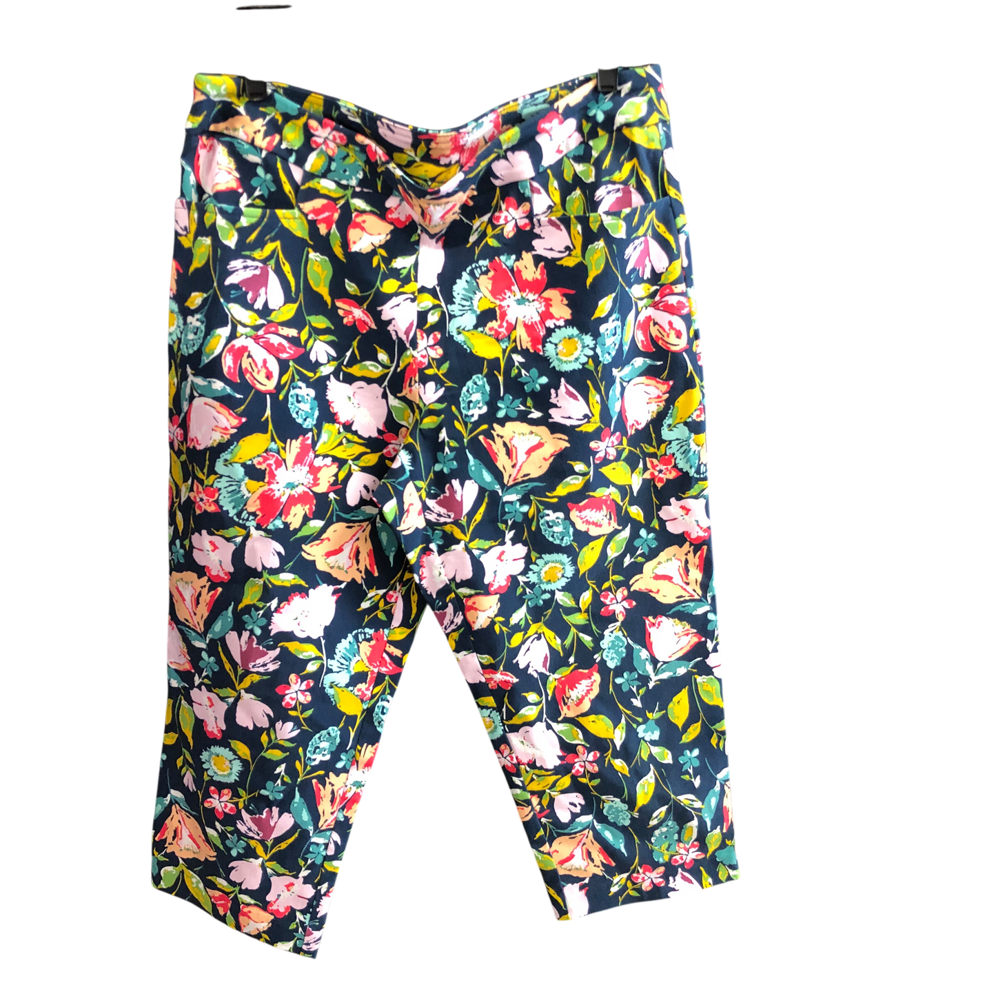 Pants Cropped By Time And Tru In Floral Print, Size: L