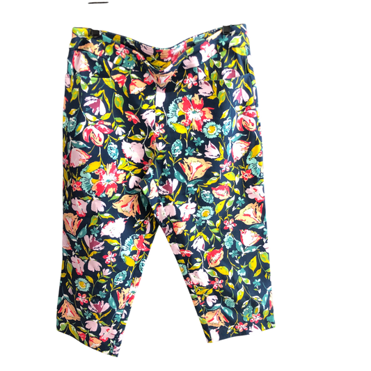 Pants Cropped By Time And Tru In Floral Print, Size: L