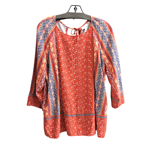 Top 3/4 Sleeve By J. Jill In Copper, Size: L