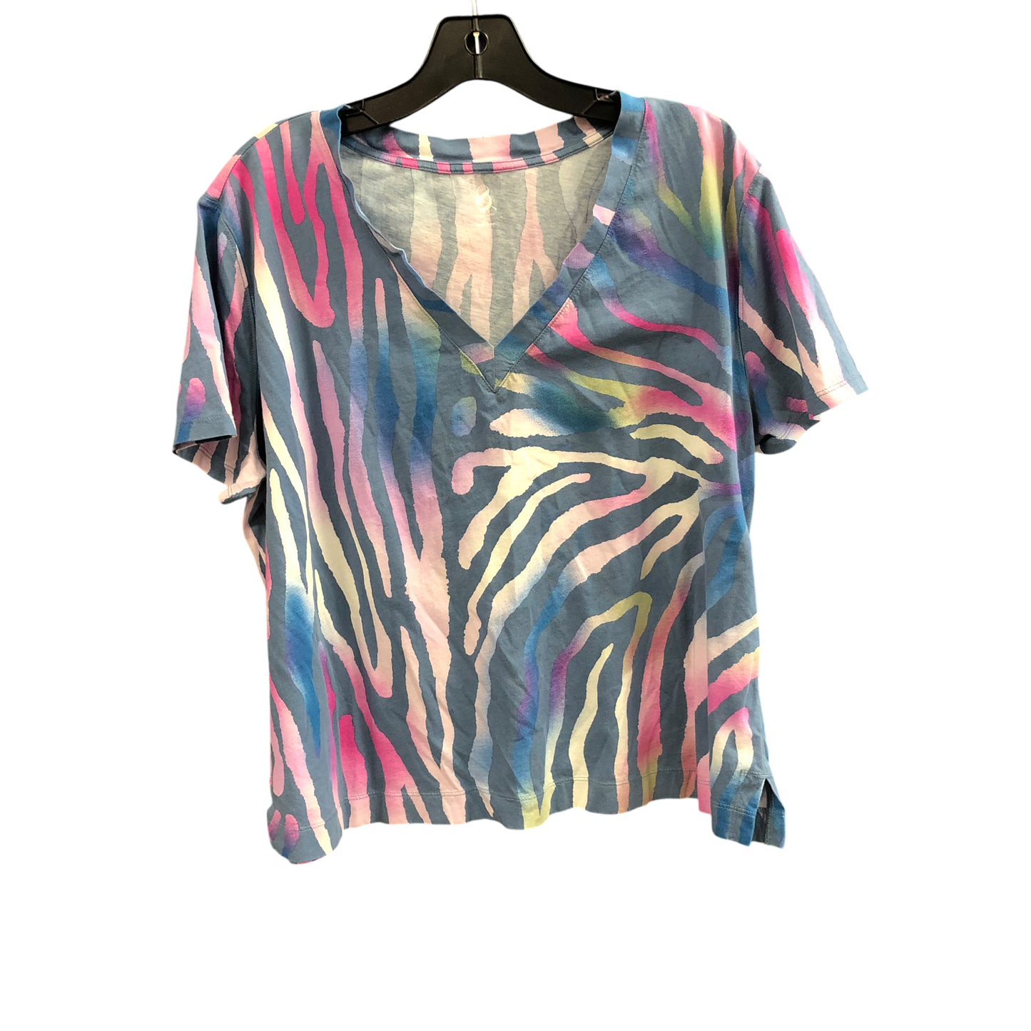 Top Short Sleeve By Lou And Grey In Animal Print, Size: L