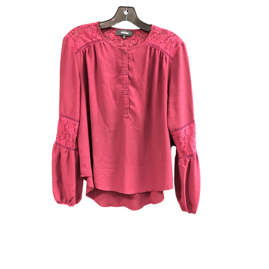 Top Long Sleeve By Aakaa In Red, Size: S