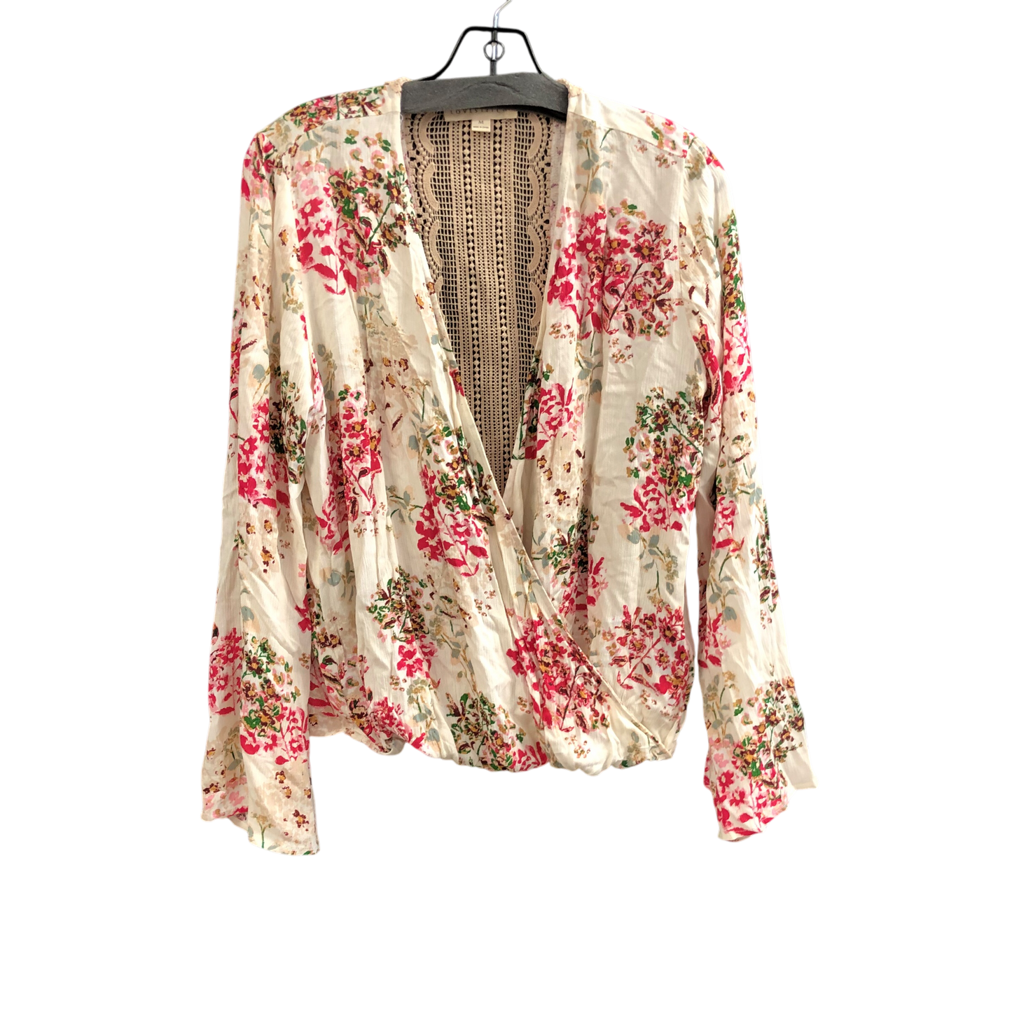 Top Long Sleeve By Love Stitch In Floral Print, Size: M