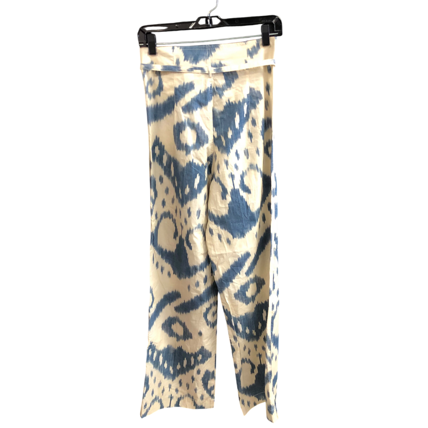 Pants Wide Leg By Zara In Blue & Cream, Size: Xs