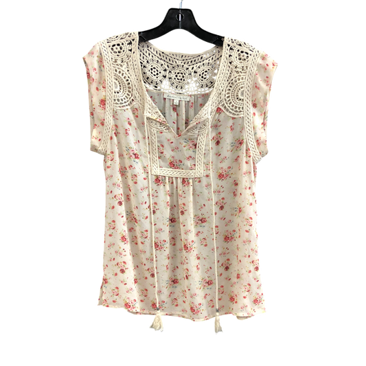 Top Short Sleeve By Daniel Rainn In Pink, Size: M