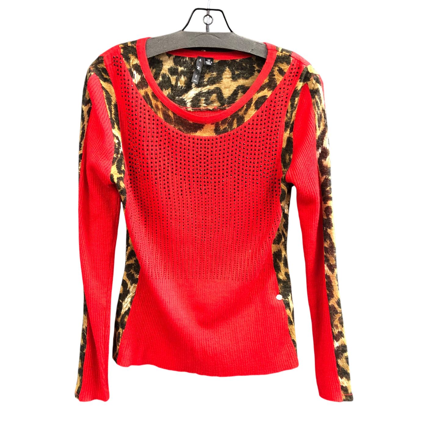 Top Long Sleeve By Cmc In Red, Size: M