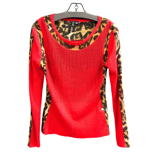 Top Long Sleeve By Cmc In Red, Size: M