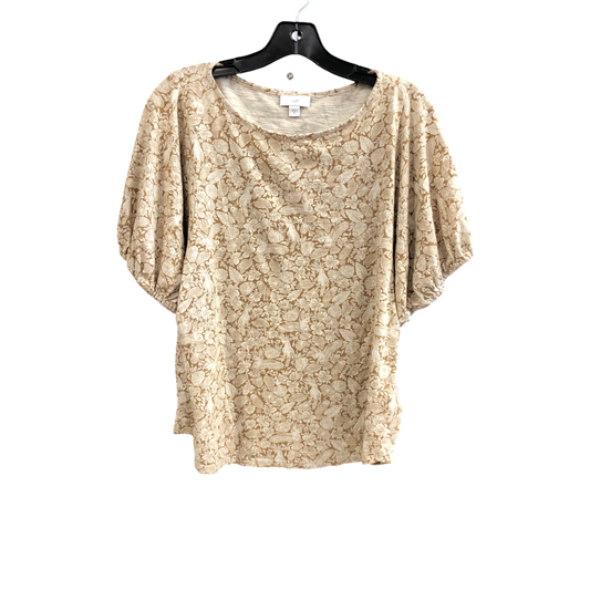 Top Short Sleeve By J. Jill In Beige, Size: M