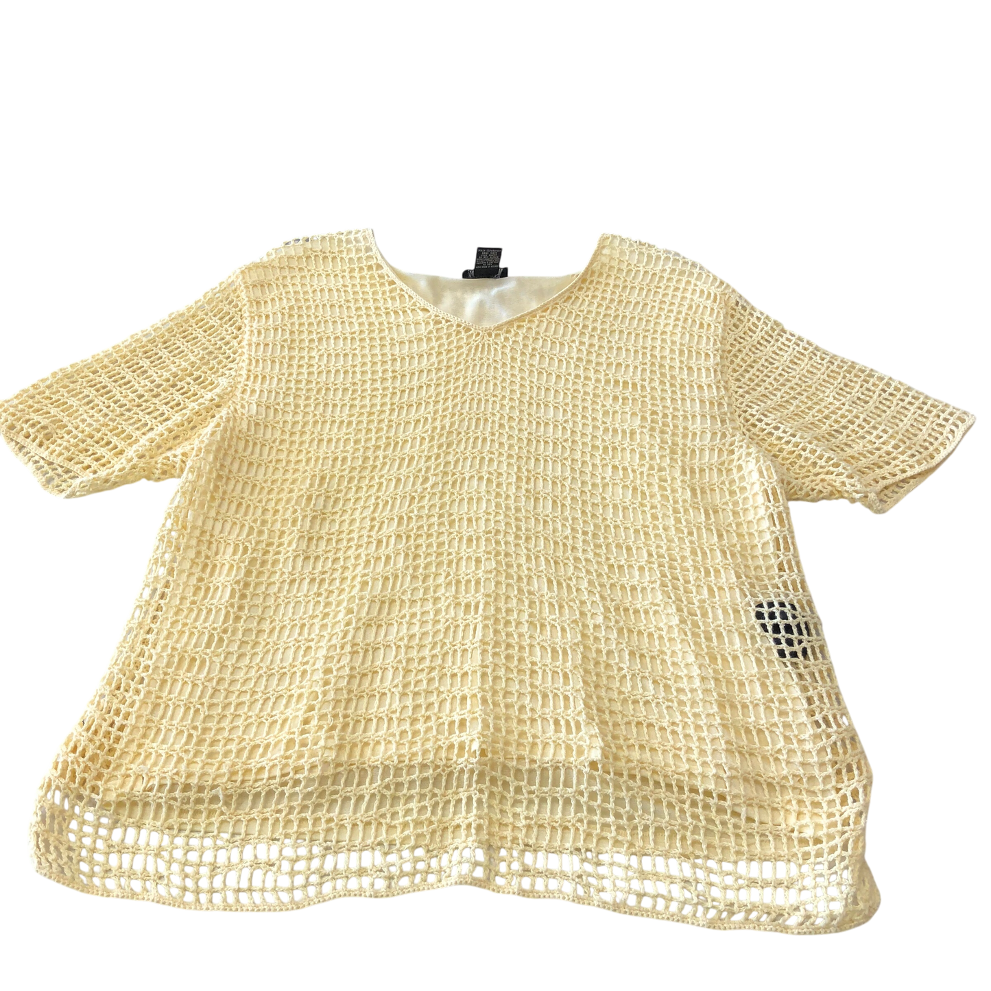 Top Short Sleeve By MORGAN COLE In Yellow, Size: Xl