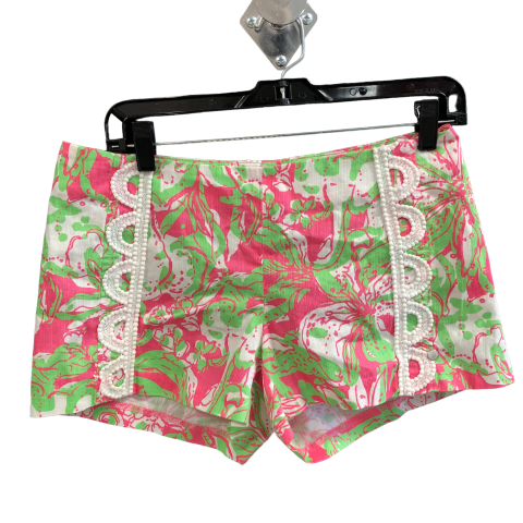 Shorts Designer By Lilly Pulitzer In Green & Pink, Size: 4