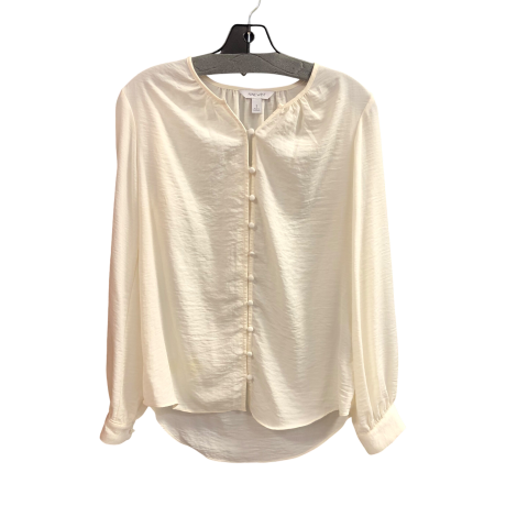 Top Long Sleeve By Chicos In White, Size: M