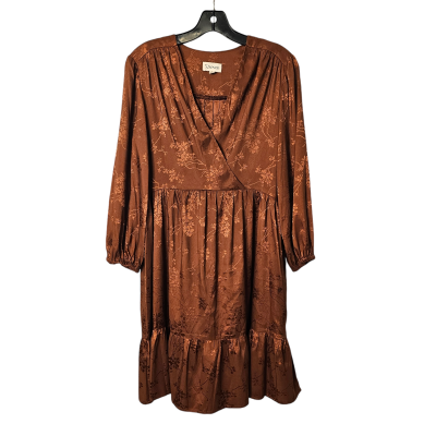 Dress Casual Midi By Clothes Mentor In Brown, Size: 6