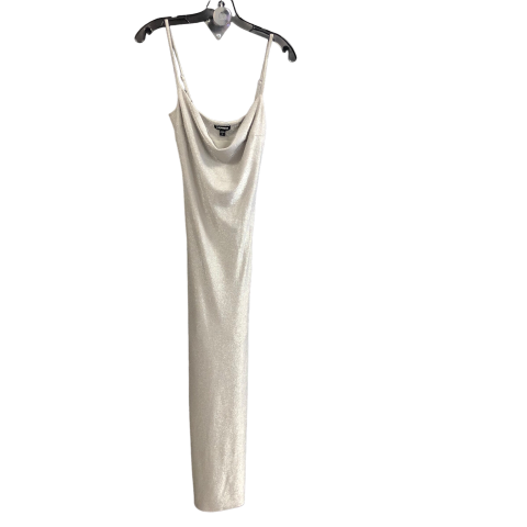 Dress Casual Maxi By Express In Silver, Size: M