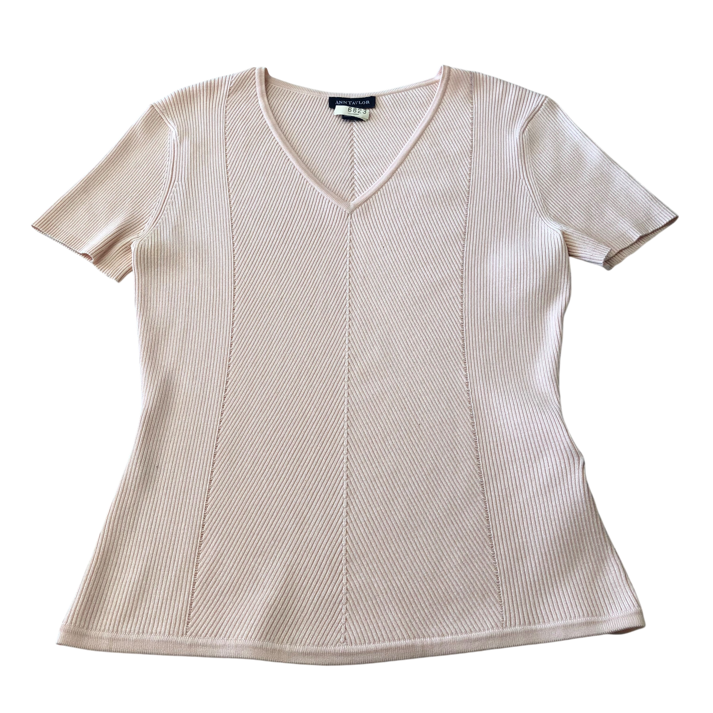 Top Short Sleeve By Ann Taylor In Pink, Size: Xl