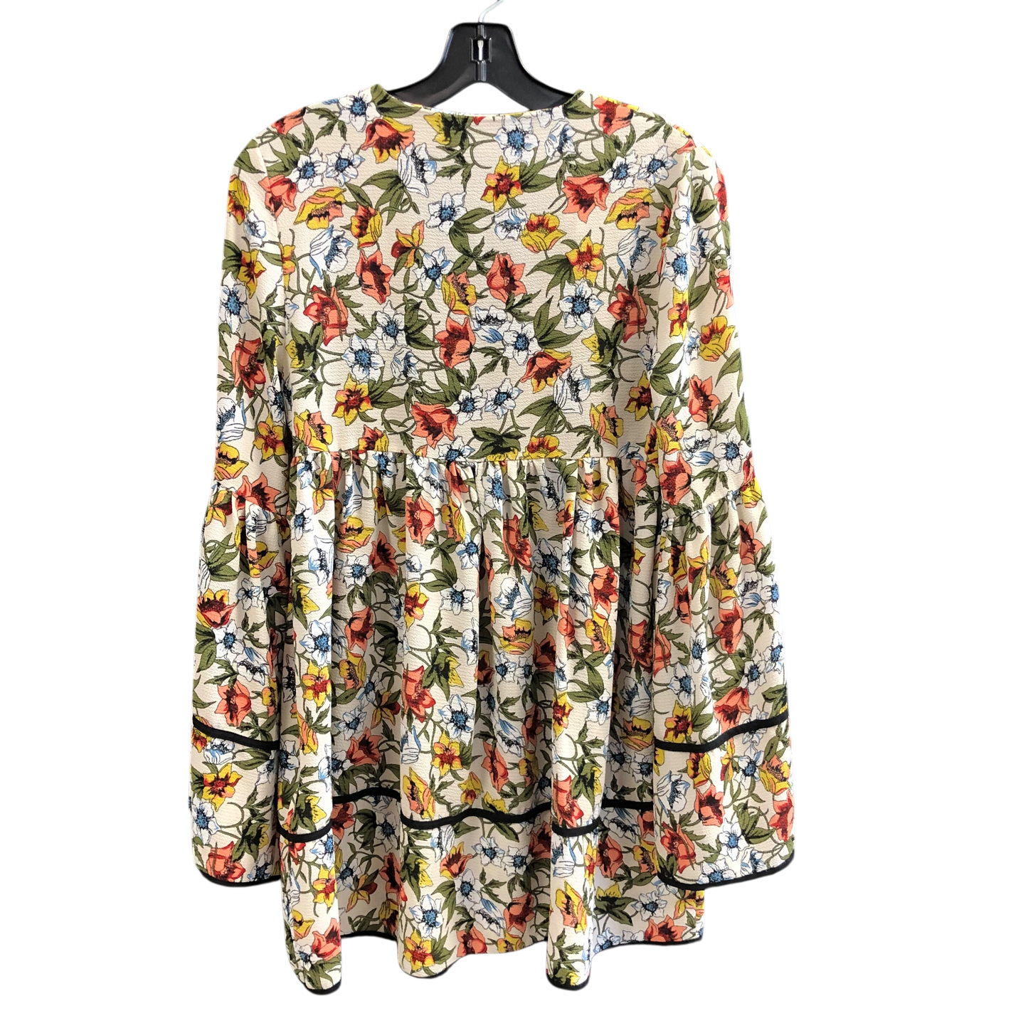 Tunic Long Sleeve By Nasty Gal In Floral Print, Size: 4