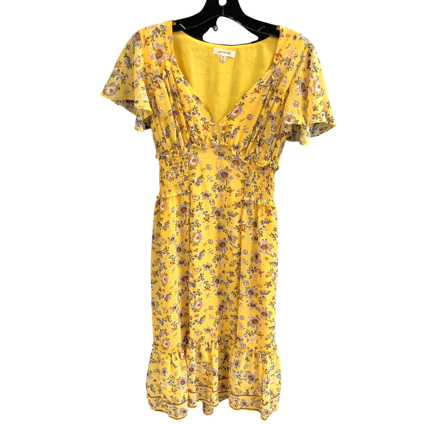 Dress Casual Maxi By Max Studio In Yellow, Size: Xs