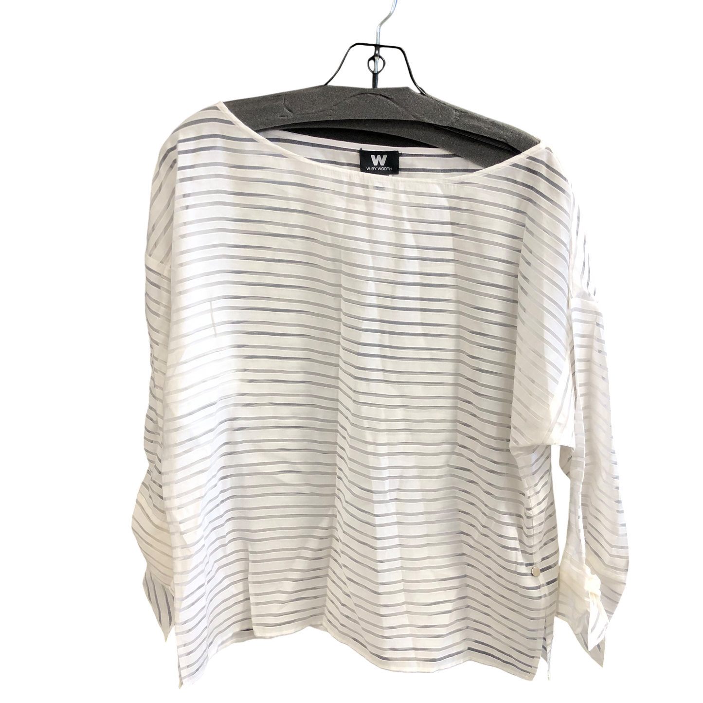 Top Long Sleeve Designer By Worth Ny In White, Size: M