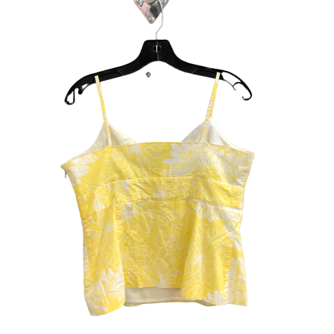 White & Yellow Top Sleeveless Ann Taylor, Size 12petite