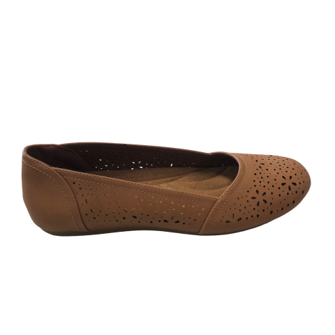 Tan Shoes Flats Ballet Easy Street, Size 7