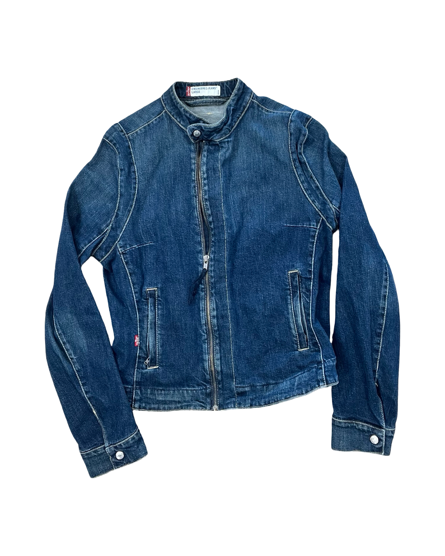 Jacket Denim By Levis In Blue Denim, Size:L
