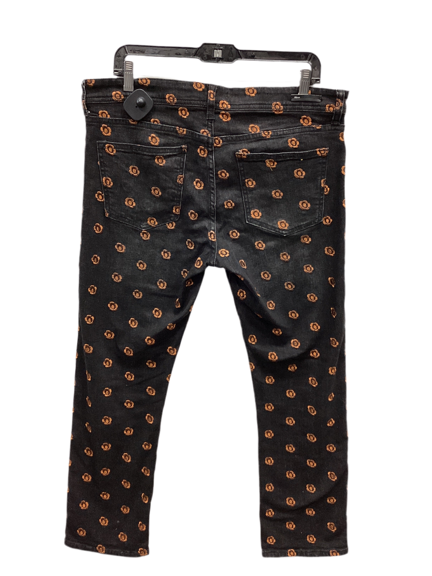 Jeans Skinny By Pilcro In Black Denim, Size:8