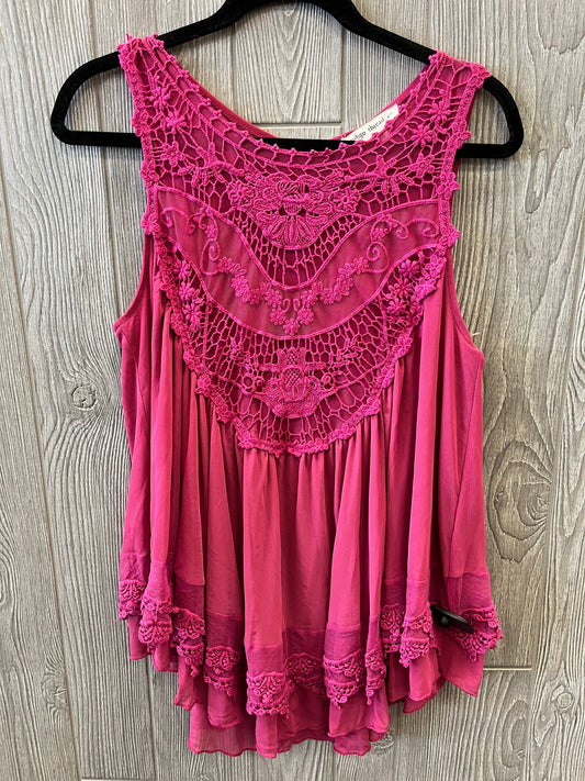 Purple Top Sleeveless Clothes Mentor, Size M