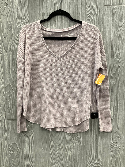 Top Long Sleeve By American Eagle In Purple, Size: S