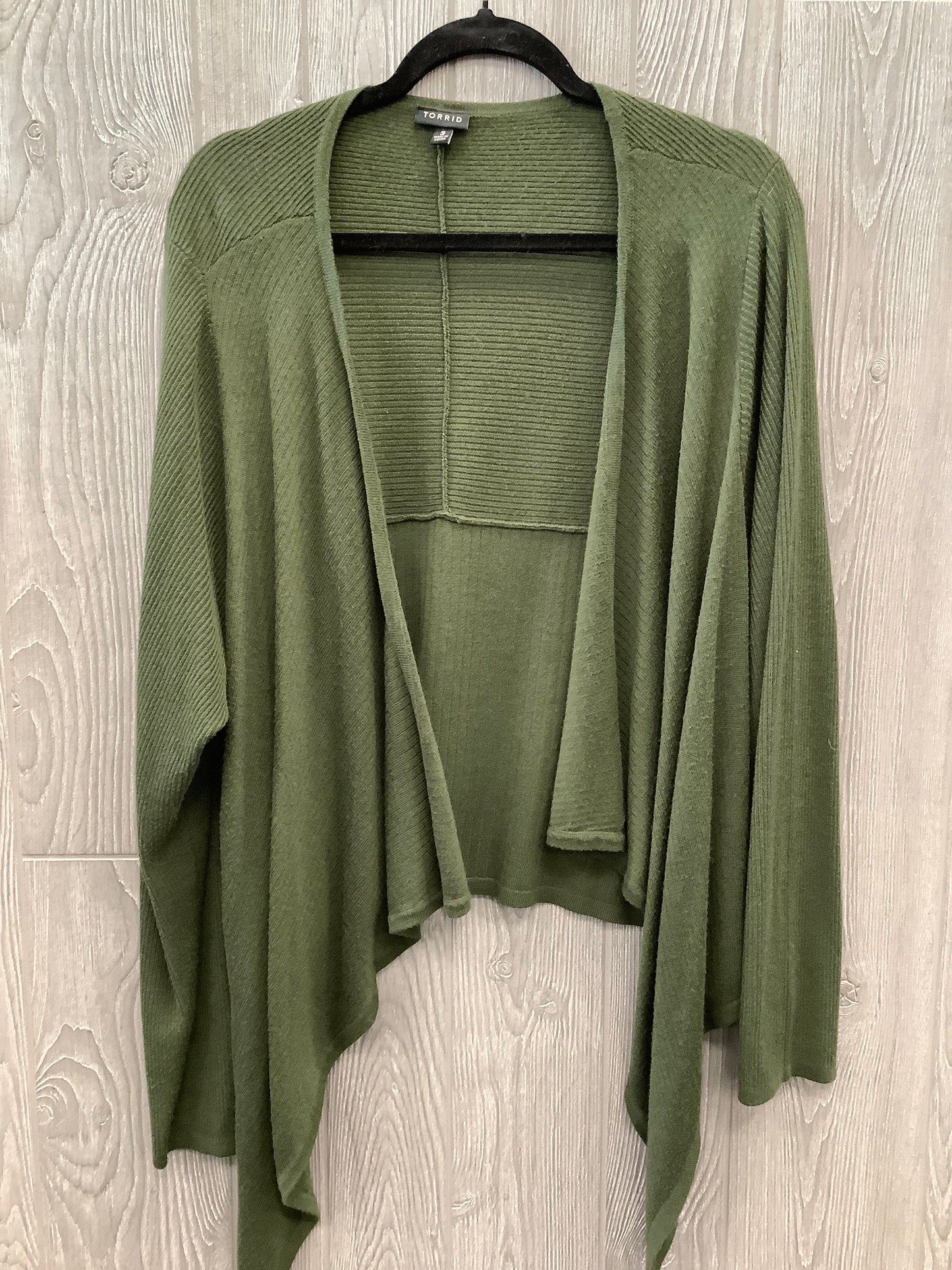Cardigan By Torrid In Green, Size: 3x