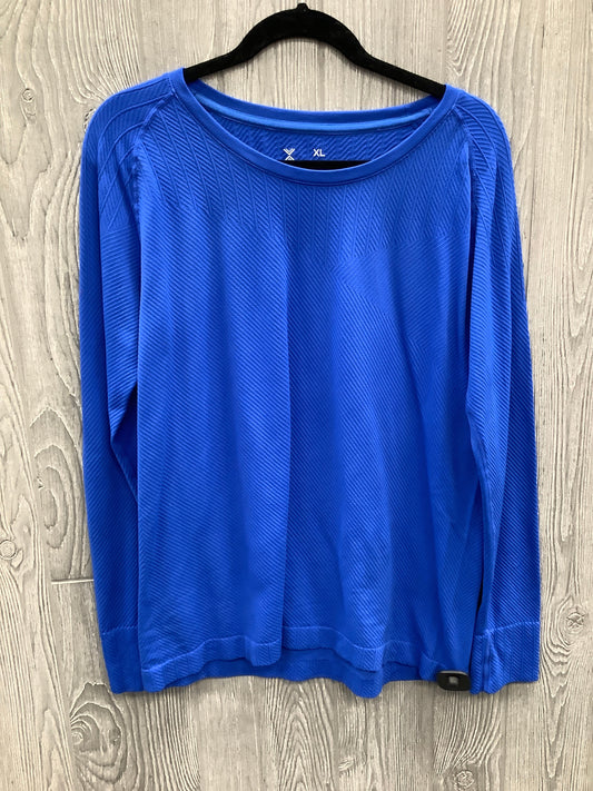 Athletic Top Long Sleeve Crewneck By Xersion In Blue, Size: Xl