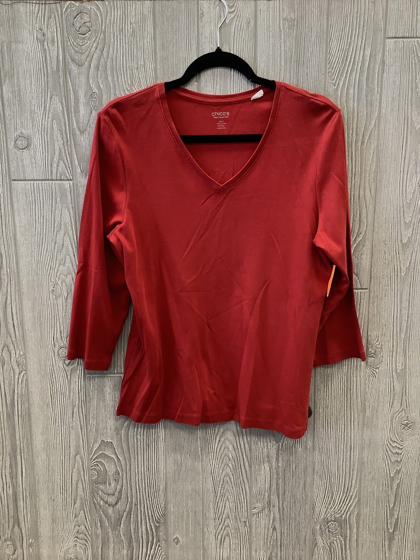Top 3/4 Sleeve Basic By Chicos  Size: L