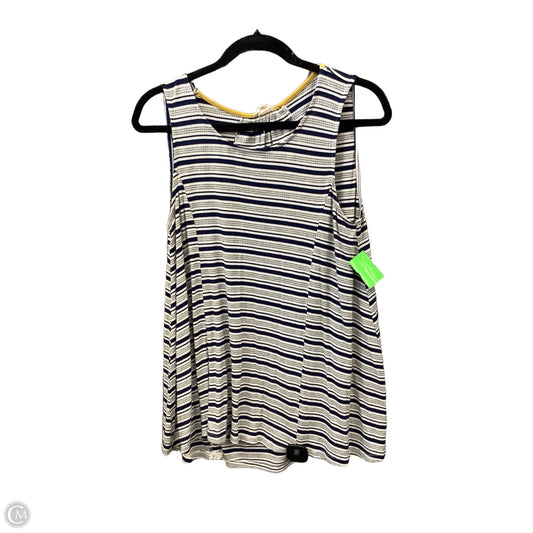 Top Sleeveless By Hem & Thread In Navy, Size: M