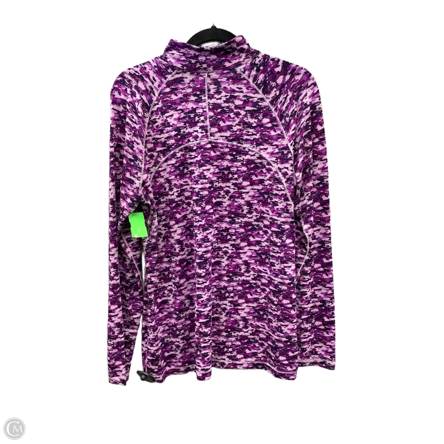 Athletic Top Long Sleeve Collar By Eddie Bauer In Purple, Size: L